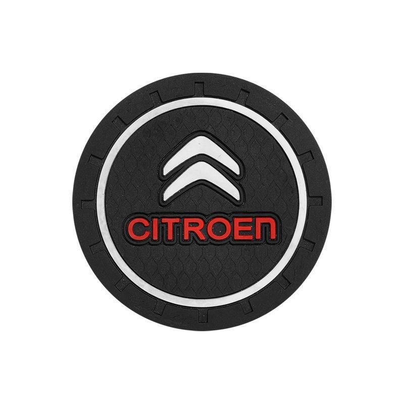 Cartoon Car Logo Cute Anti-Slip Silicone Coaster Mat with Card Slot