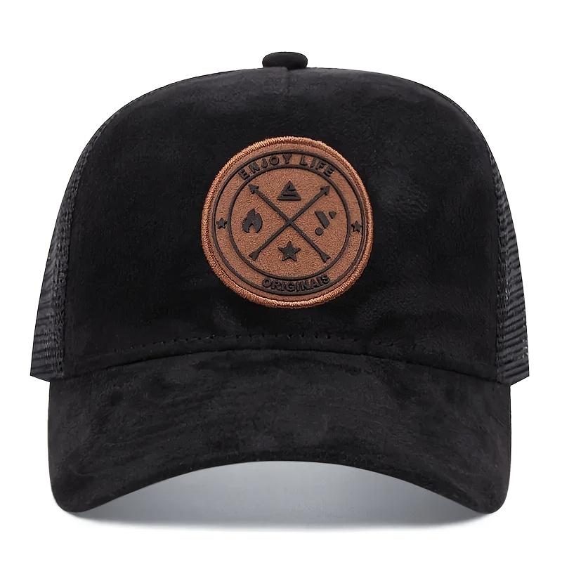 1pc Summer Mesh Baseball Cap Women Men ENJOY LIFE Letter Patch Snapback Hat Casual Breathable Unisex Street Hip Hop Trucker Caps