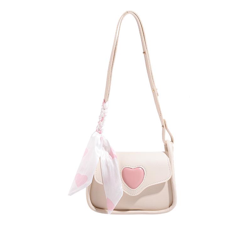 2025 Fashion Versatile Heart Patchwork Crossbody Bag - Summer Square Shoulder Style