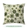 1pcs Green Flowers Cushions Pillowcase Polyester Cushion Cover Throw Pillow Pillowcover Home Car Sofa Decor
