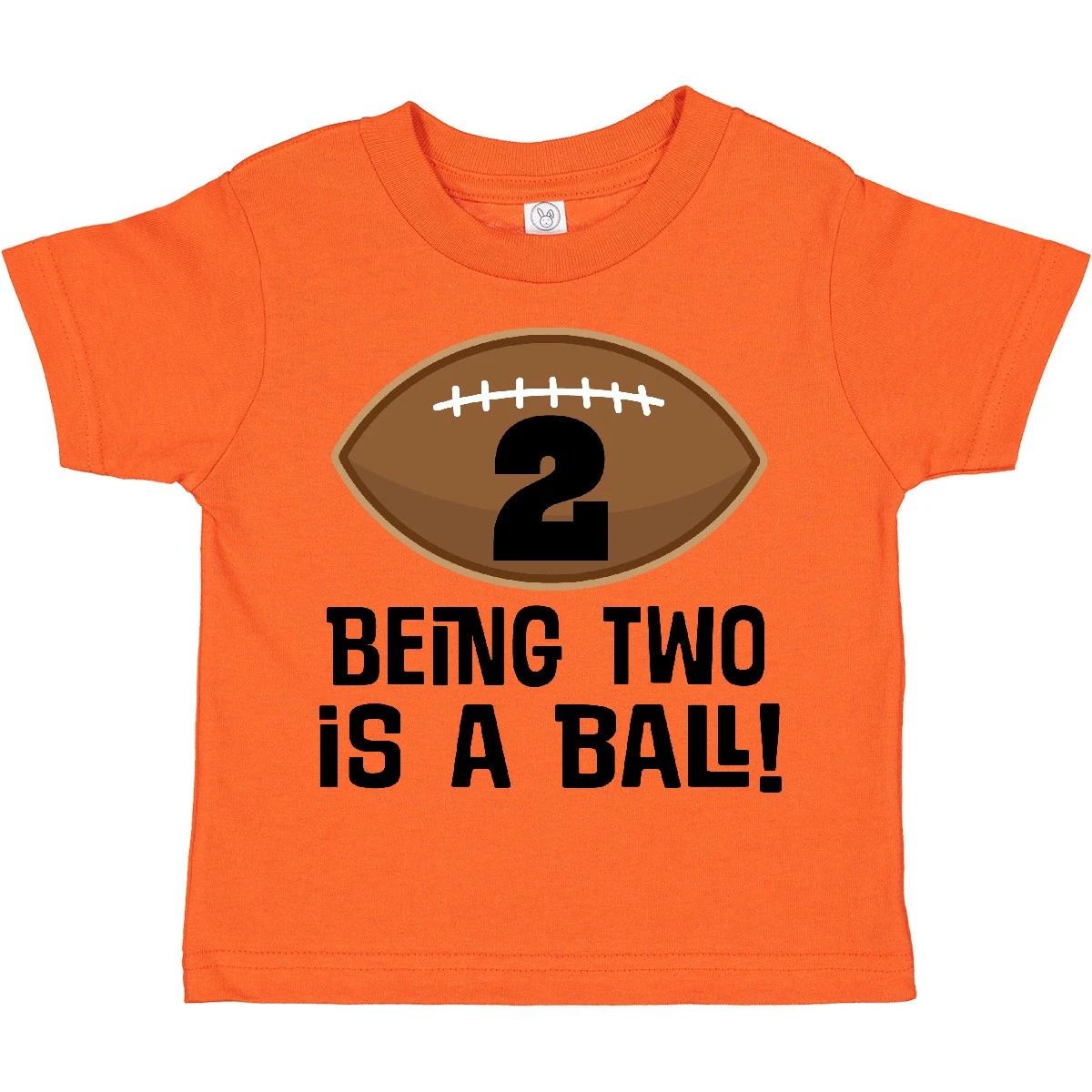 

Inktastic 2nd Birthday Football Sports Boys Toddler kids boys T-Shirt 2 Two Year Old Im 110
