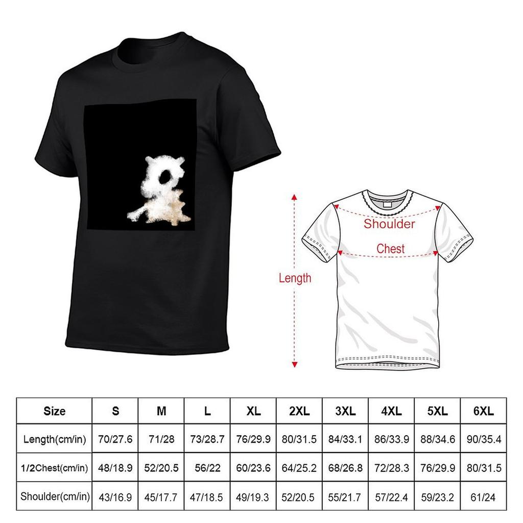 Lonely Cubone Tshirt Short Sleeve Tee Graphics Blacks Mens T Shirts Pack
