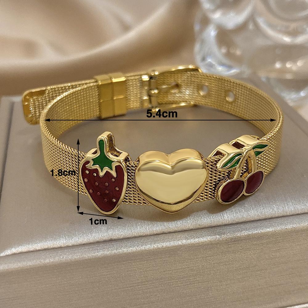 Greatera Stainless Steel Strap Men Bangle Fashion Adjustable Personality Knit Mesh Belt Bracelet For Couples Simple Jewelry