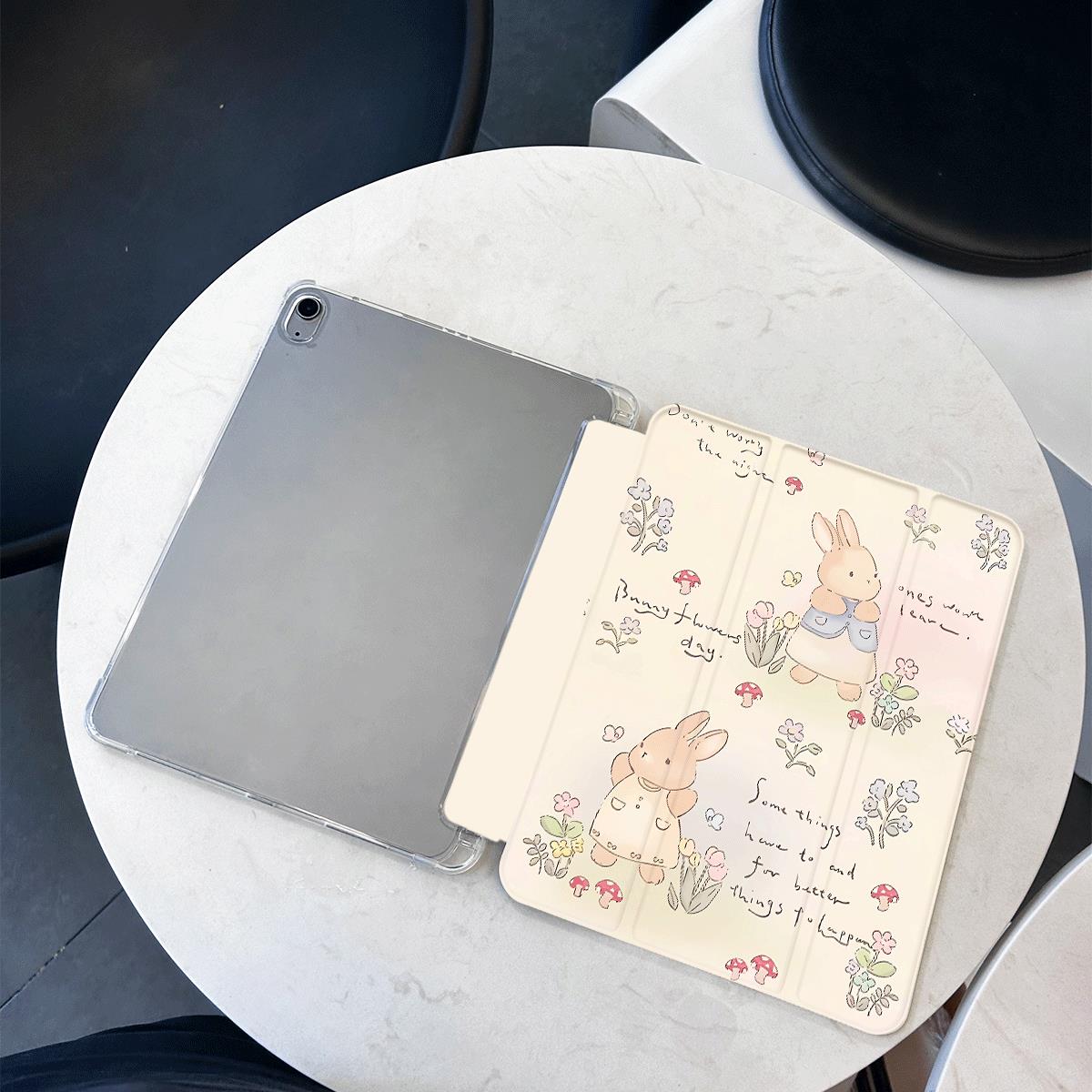 Cute Little Bunny Case for Tablet for Pro 11 2020 Ipad Mini6 8.3 Ipad 5th 6th 9.7 Ipad Pro 11 Inch Case 2024 9.7 5th 6th Gen ipad mini6 8.3