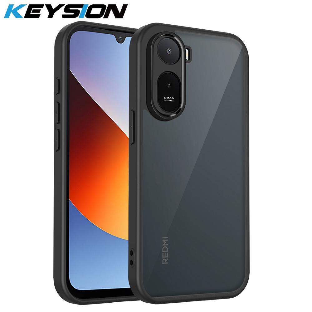 

KEYSION Matte Translucent Black Phone Case for Redmi A7 Pro Soft Silicone+PC Anti-slip Shockproof Cover for Xiaomi Redmi A7 Pro for Redmi A7 Pro чёрный