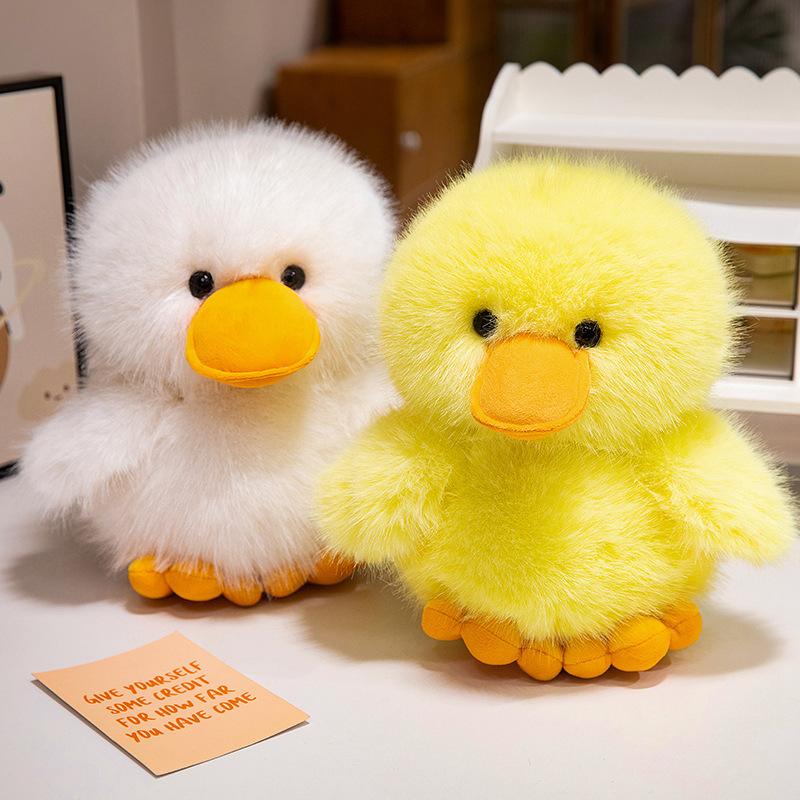 Cute Fried Duck Plush Toy Healing Companion Cute Duck Doll Birthday Gift Little Yellow Duck Doll