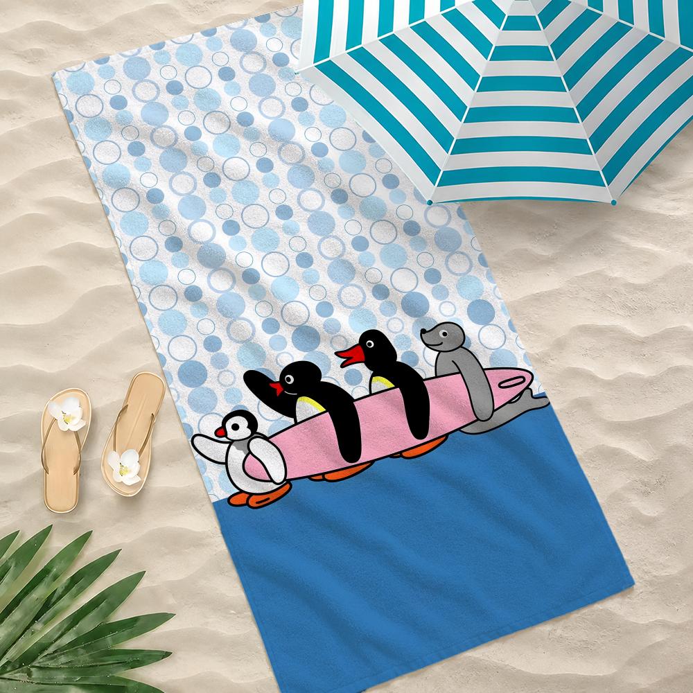 Cartoon P-Pingu Towel Towel beach towel, quick drying absorbent bath towel for Swim,Gym,Camping,Outdoor