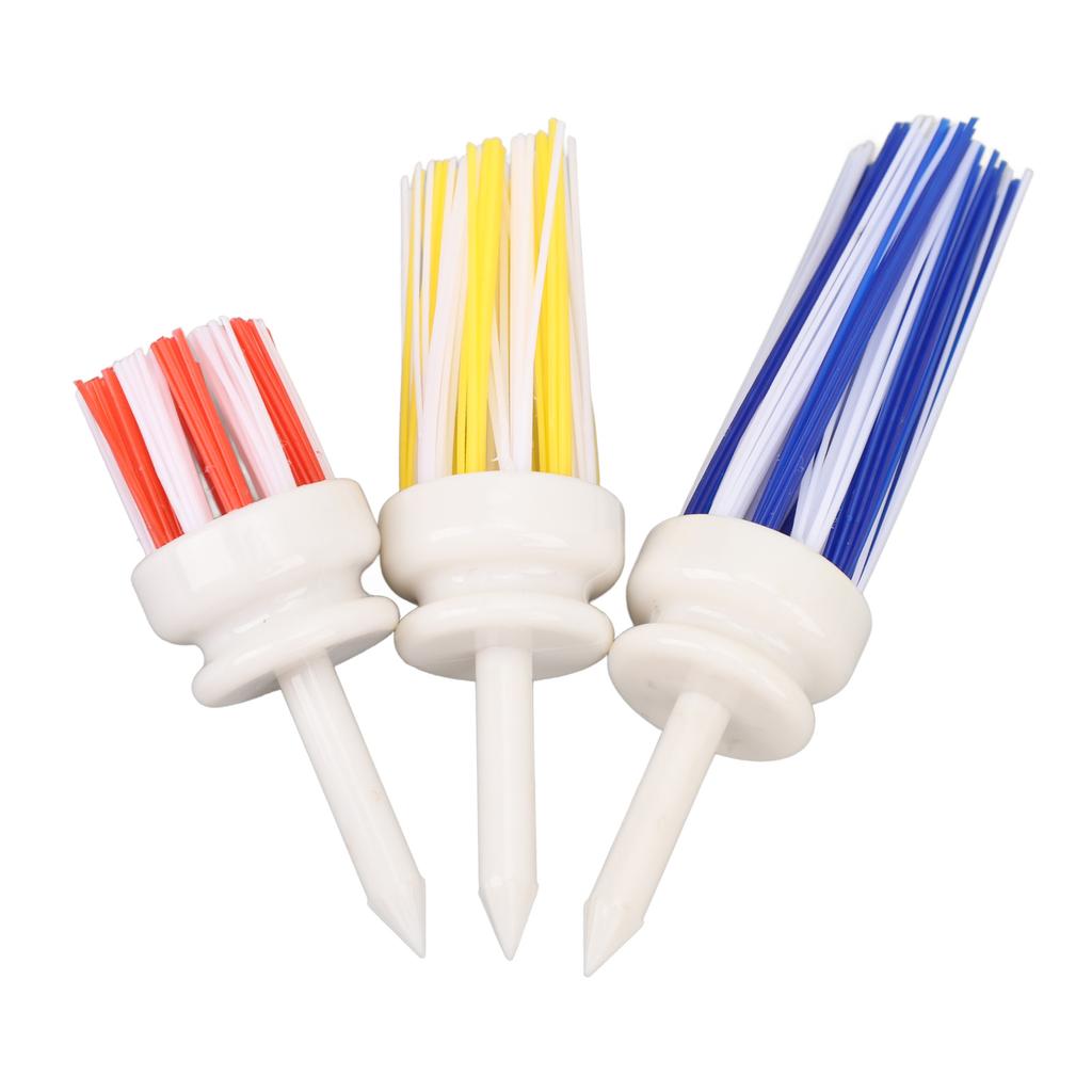 3PCS  Colored Tee Plastic Nylon Bristle Low Friction Golfing Tees Training Accessories for Men W