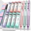 Nicpro 0.7 Mm Metal Mechanical Pencil Set, 3PCS MP1000 Artist Lead Pencils With 480PCS HB 2B Lead Refills, Erasers, Pastel Aesthetic Mechanical