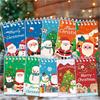 10Pcs Cartoon Snowman Santa Claus Portable Coil Notebook Mini Notepad For Merry Christmas Theme Party Favors  Year Gift