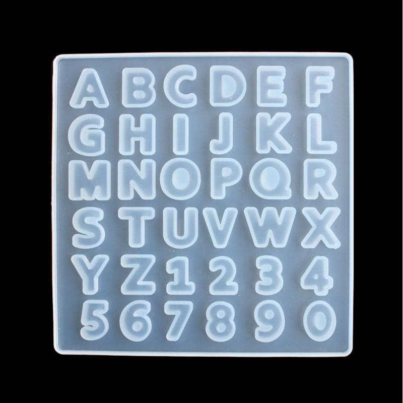 Transparent Silicone Mould Dried Flower Resin Decorative Craft DIY Letter and Number Mold Epoxy Resin Molds for Jewelry