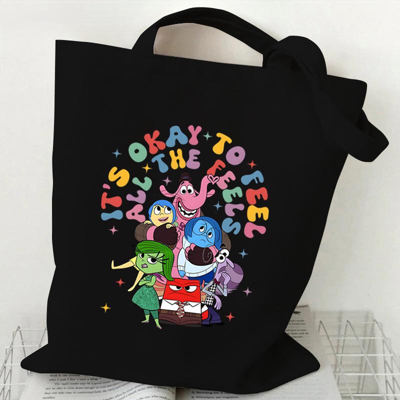 Animation Peripheral Cartoon Printing Messenger Bag Canvas Bag Leisure Large Capacity Women'S Shoulder Shopping Bag
