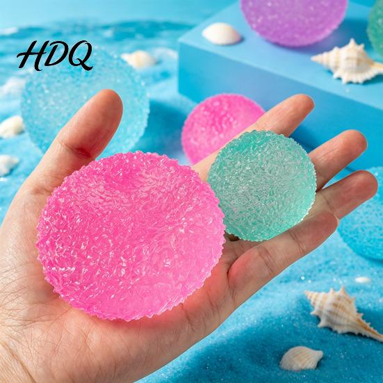 Textured Stress Ball Semitransparent Frosted Anxiety Relief Squeeze Soft Sensory Toy Decompression Fidget Party Favors