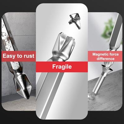 1/7 Stück Langlebige Magnetische PH2 Schraubendreherbits mit Hoher Härte Anti-Rutsch Schraubendreherköpfe Bits 25/150mm Kreuzschlitzschraubendreher