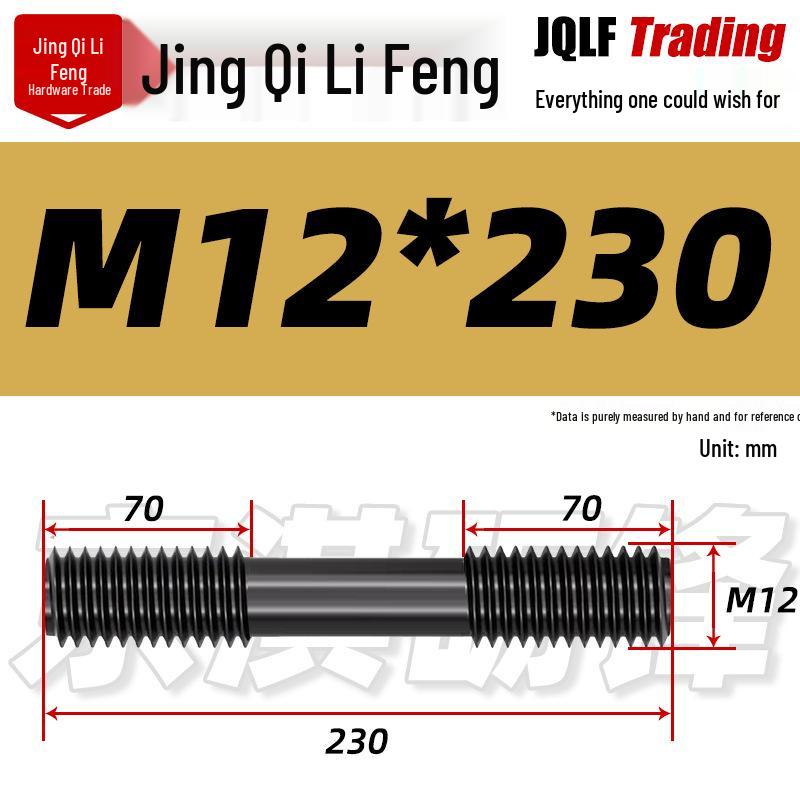 High-Strength Double-Ended Stud Bolt M12-M18 | Grade 8.8 Mold & Press Screw Rod