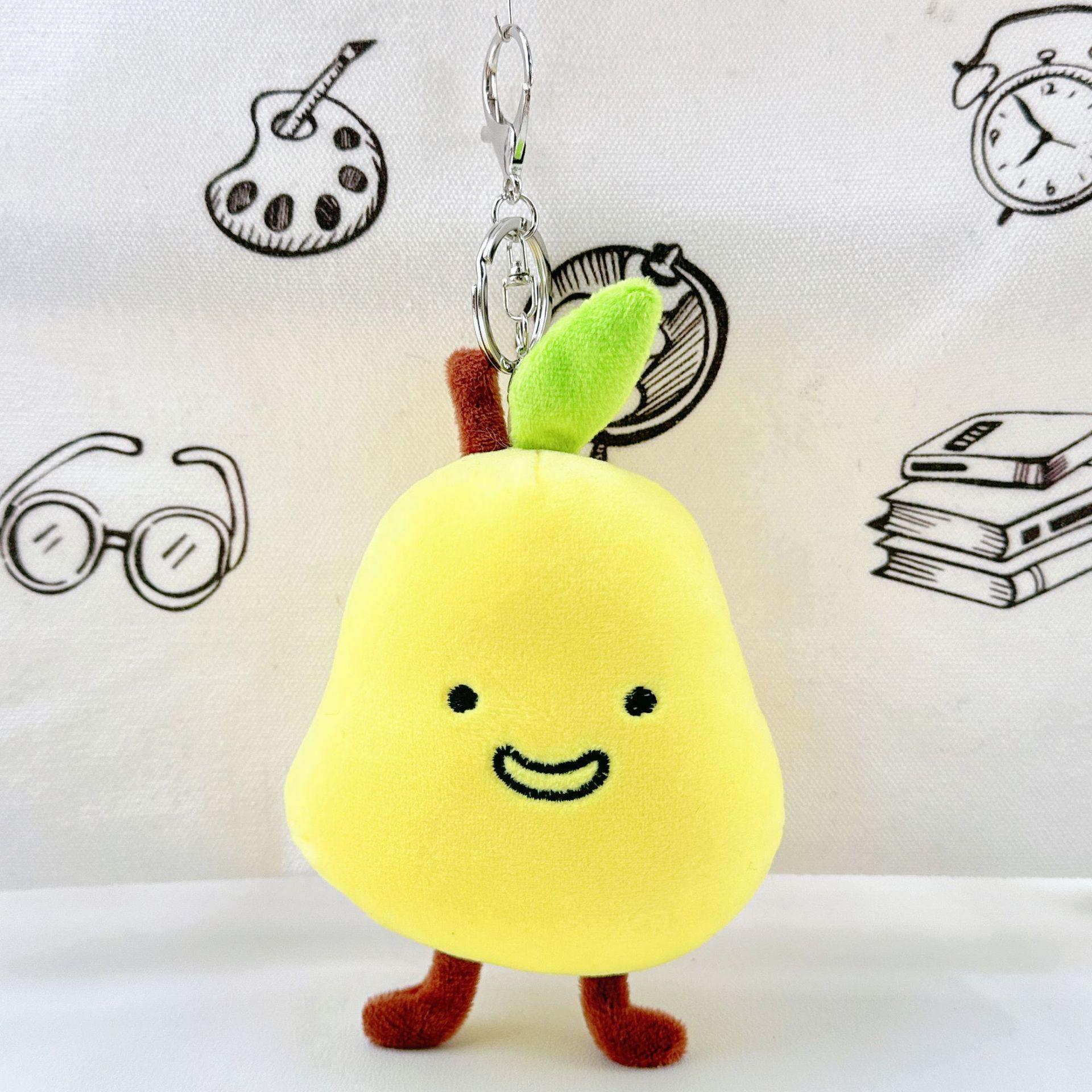 

Niche Influencer Plush Backpack & Cute Pear Keychain Pendant Height 16 cm