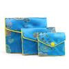 2Pcs Elegant Embroidered Jewelry Pouch Beautiful Bright-colored Fabric Jewelry Organizer for Women