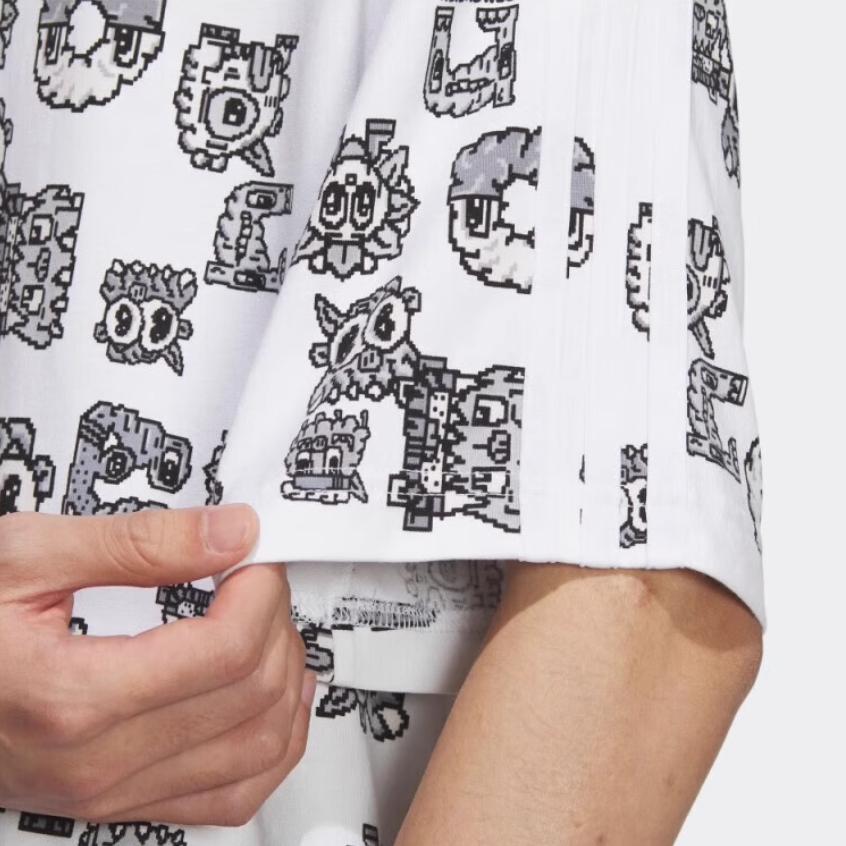 Adidas Neo Sports Print Breathable Short Sleeve T-Shirt Unisex Tops White IK5133