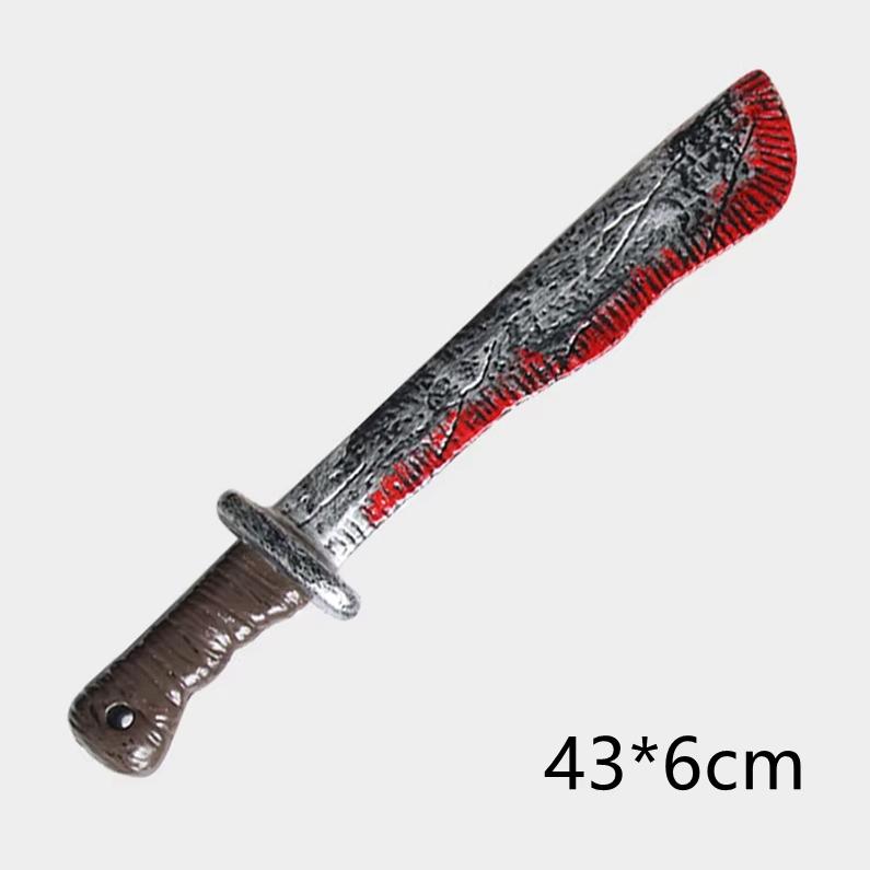 Halloween Bloody Knife Prop - Realistic Fake Plastic Knife For Horror Costumes, Scary Party Accessories & Haunted House Decor