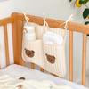 Baby Storage Bag Carts Storage Bag Diaper Breast Bottle Toy Crib Hanging Bags Multi-Function Portable Strap Pattern Storage Bag