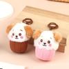 Cute Teacup Dog Plush Keyring Mini Fluffy Soft Stuffed Doll Hanging Pendant for Key Handbag Travel Use