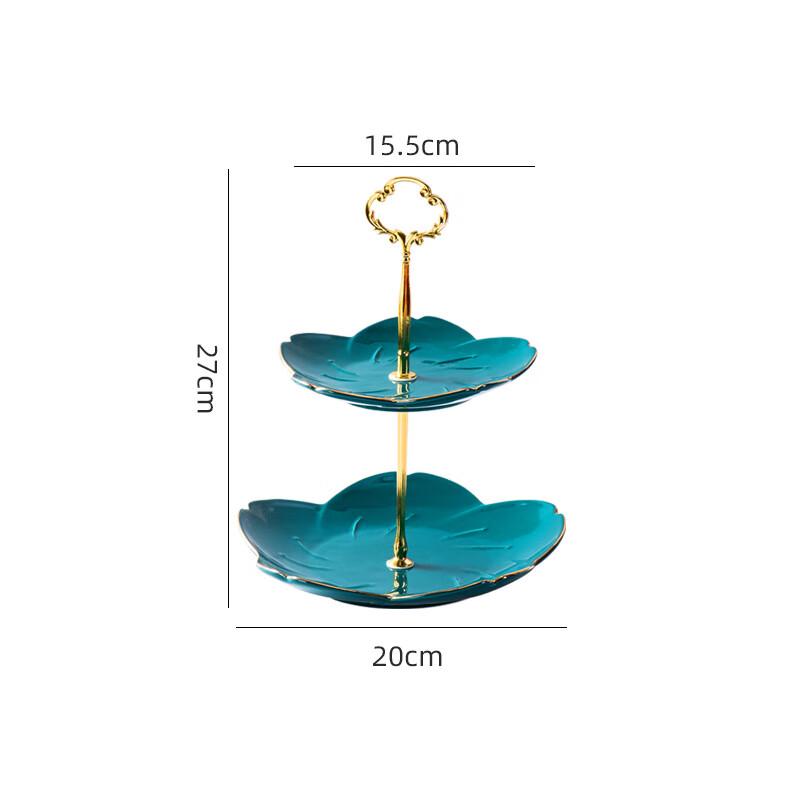 Qianxing Ceramic Multi-tier Snack & Fruit Plate