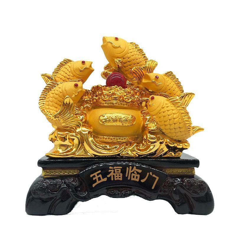 Chinese Style Zhaocai Golden Dragon Fish Decorations Annual Surplus Living Room TV Wine Cabinet Decorations Gifts