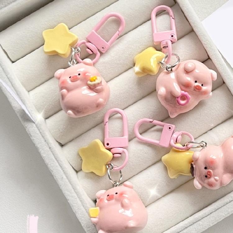 Fashionable Piggy Pendant Keyrings Accessory Cute Animal Bag Decoration for Girl