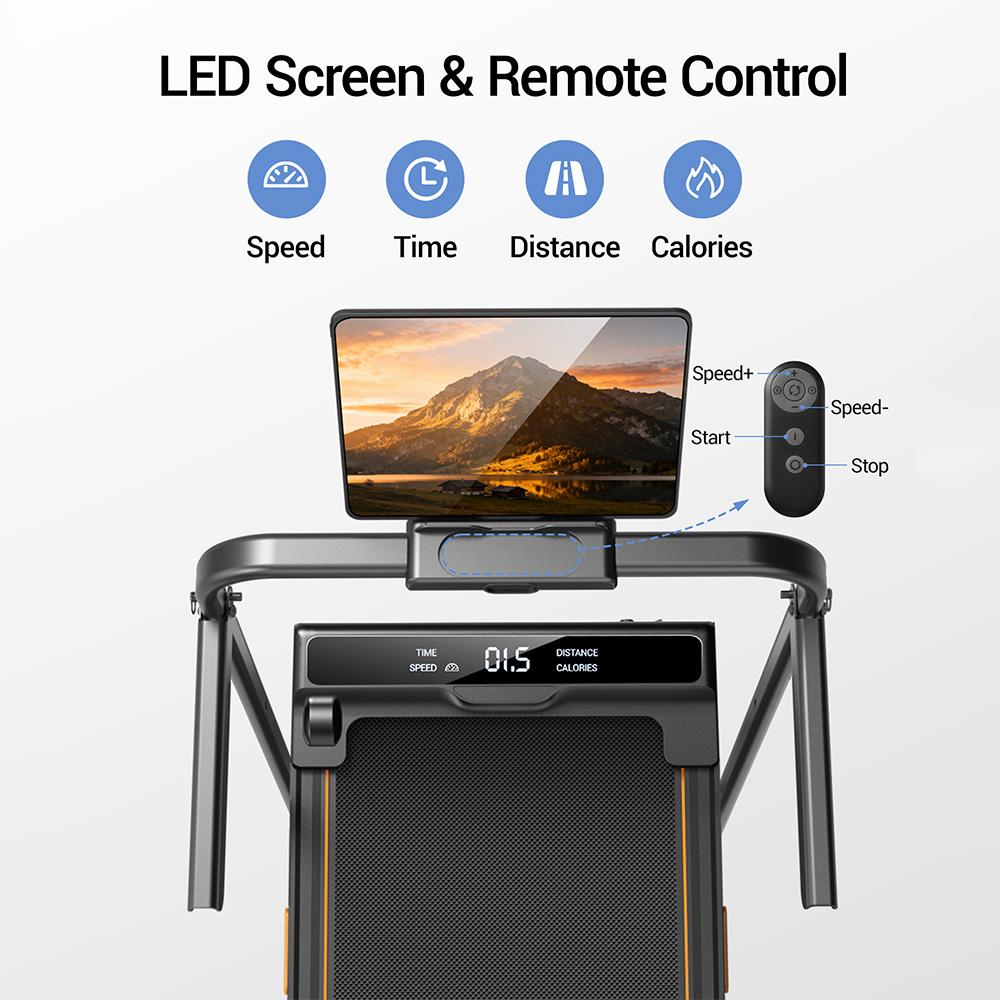 ROBORE X5F Foldable Treadmill with 14% Incline, 2.5HP Quiet Motor, 10km/h Max Speed, 150kg Load, 3-Level Incline, LED Display & Remote Control