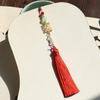 Ancient Style Removable Tassel Fan Hairpin Pendant - Chinese Semi-Finished Step Shake Accessory.
