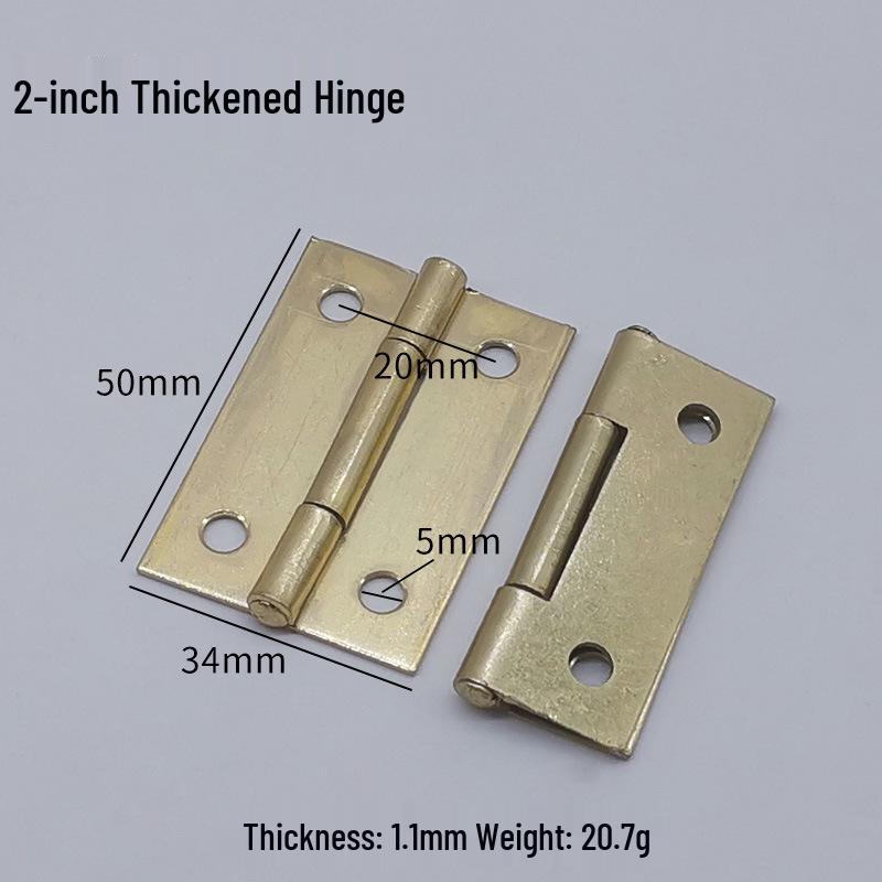 Flat Crown Hinges in Gold, Silver, Antique Bronze - Available in 1.5, 2, 3, & 4-inch Sizes