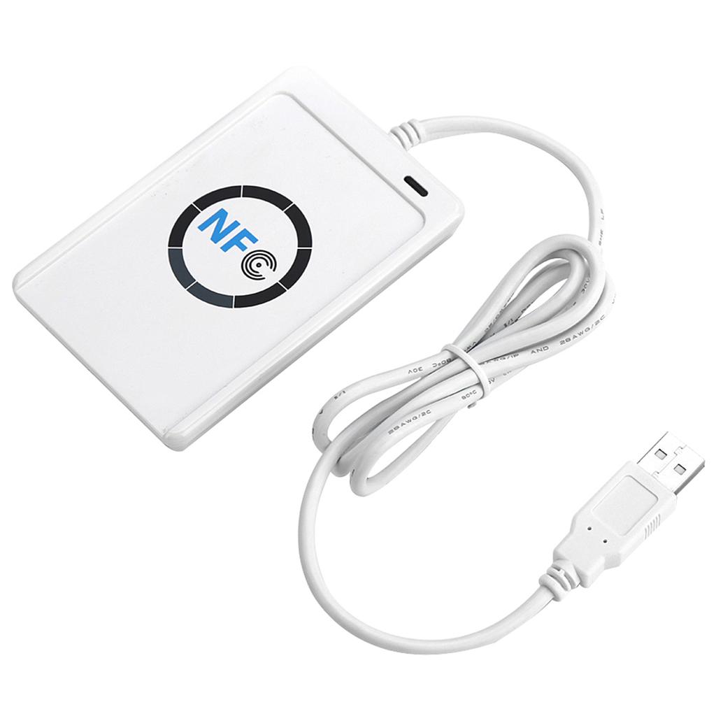 Portable Adapter NFC RFID Reader Writer ACR122U ISO 14443A/B Software in White IC Card Reader Contactless Reader Writer