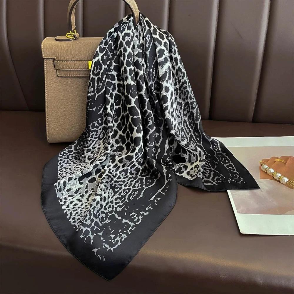 Fashion Luxury Brand 70cm Silk Feel Square Scarf Women Neck Tie Female Hair Bandana Headkerchief Shawl Wrap Hijab Echarpe