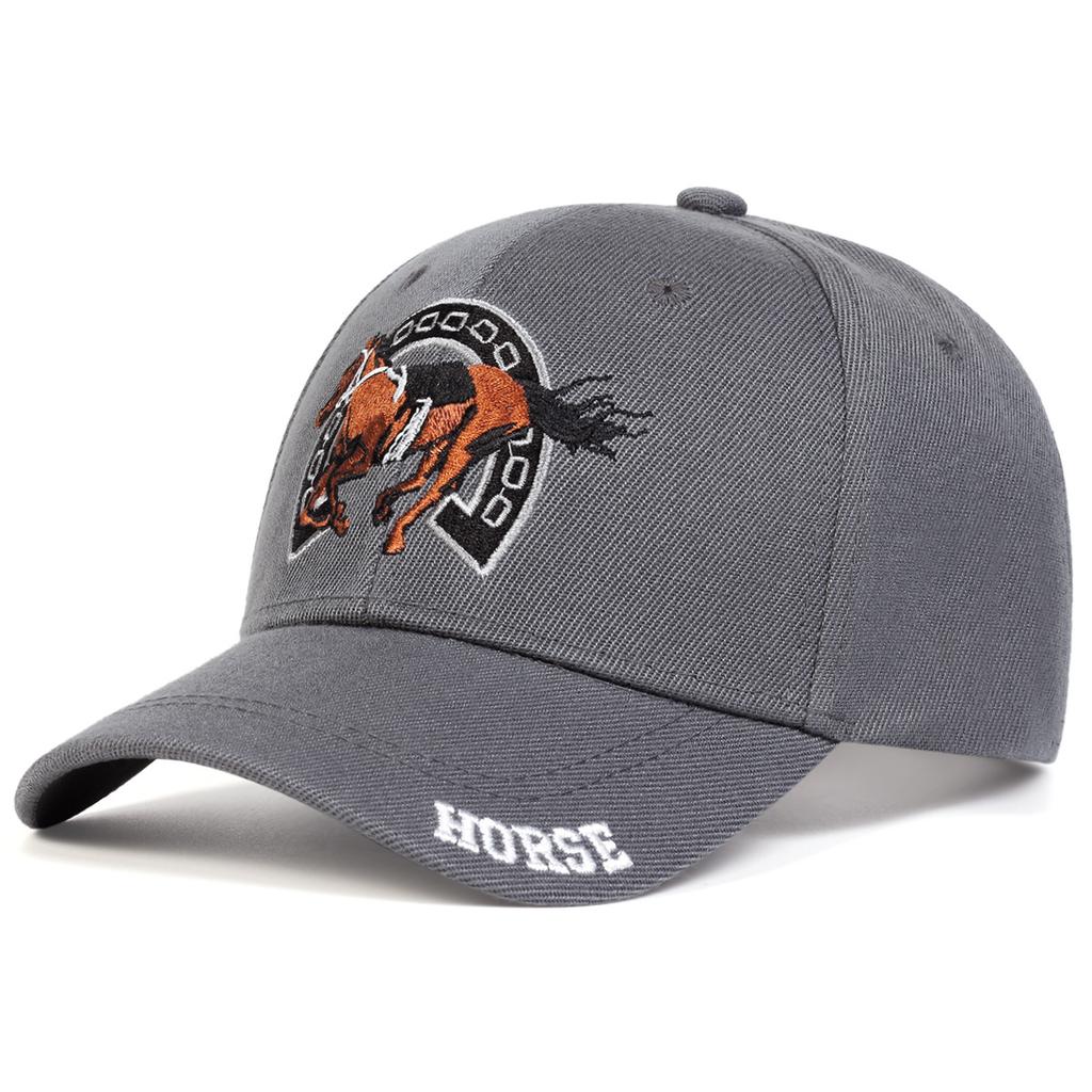 Fashiona Luxury Unisex HORSE Embroidery Baseball Caps SpringAutumn Outdoor Adjustable Reggaeton Casual Hats Gorras SunscreenHat