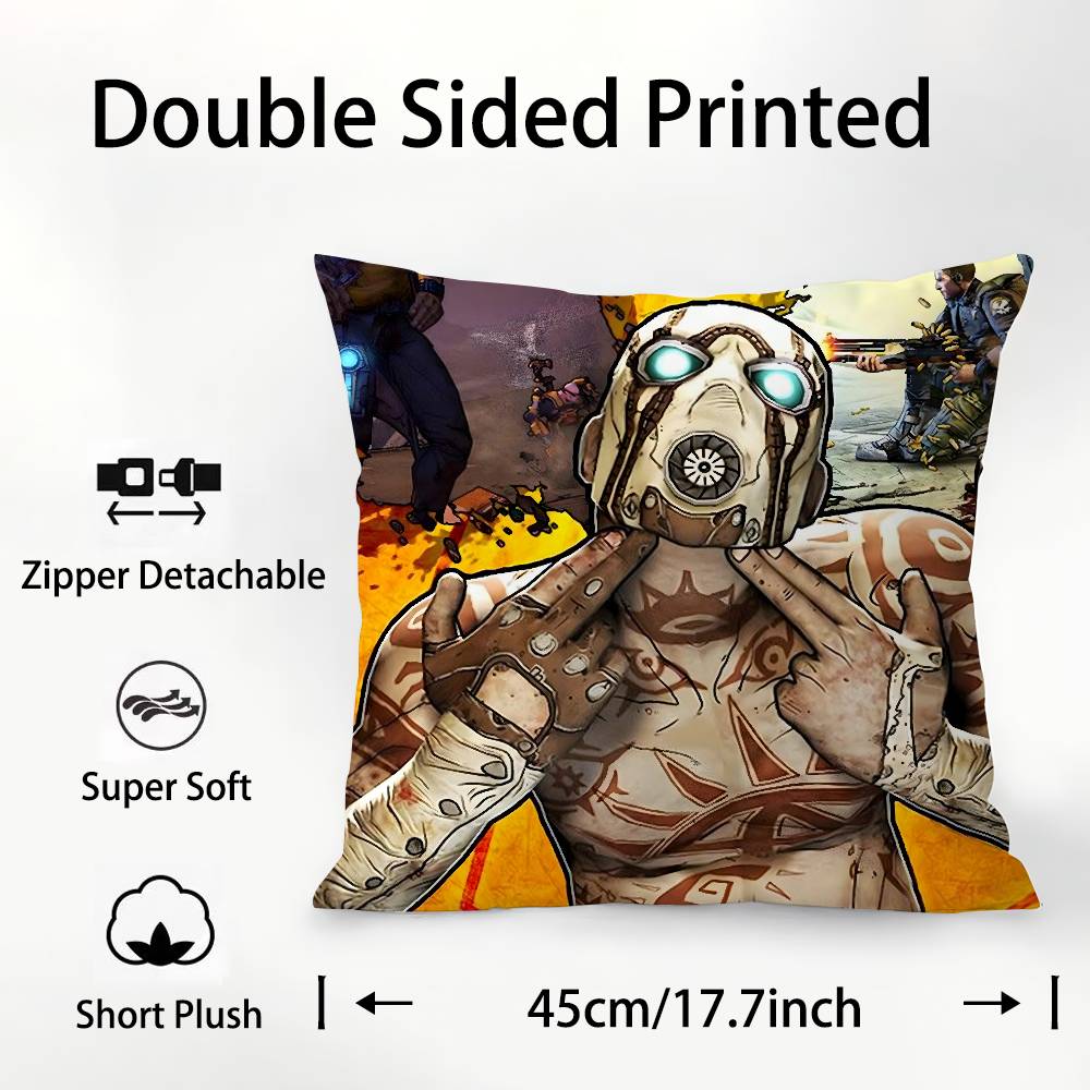 B-Borderlands Game Pillow Case Plush Fabric Soft  Pillowcase Double Sided Print Cushion Cover Household Gifts