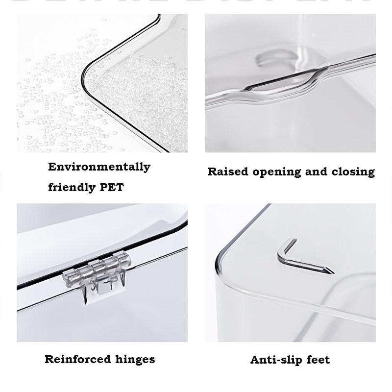 Transparent Desktop Cosmetic Storage Box With Lid Waterproof Dustproof Acrylic Desktop Organization Jewelry Make Up Organizer