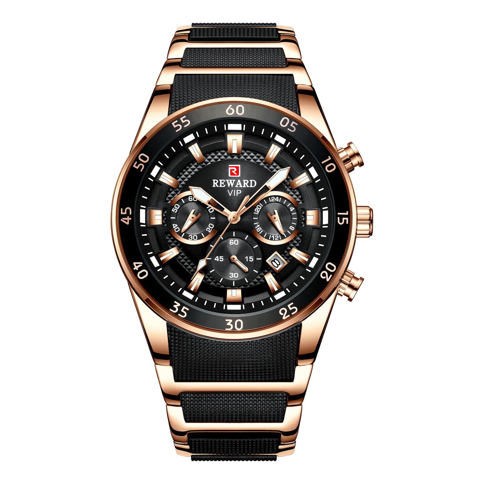 Fashion Men S High Definition Luminous Watch Student Men S Multi-Functional Six-Pin Waterproof Belt Quartz Watch