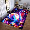 Colorful Geometric Swan Pattern Area Rug for Modern Home Decor Suitable for use as an anti-slip for living room bedroom sofas