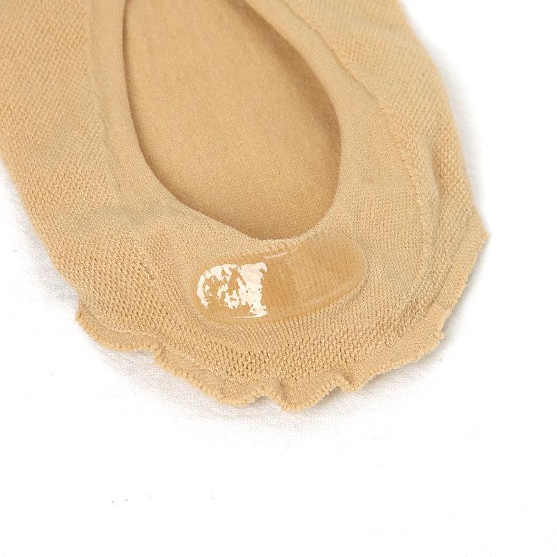Women's Low-Cut Velvet Five-Toe Socks with Heel Silicone Grips