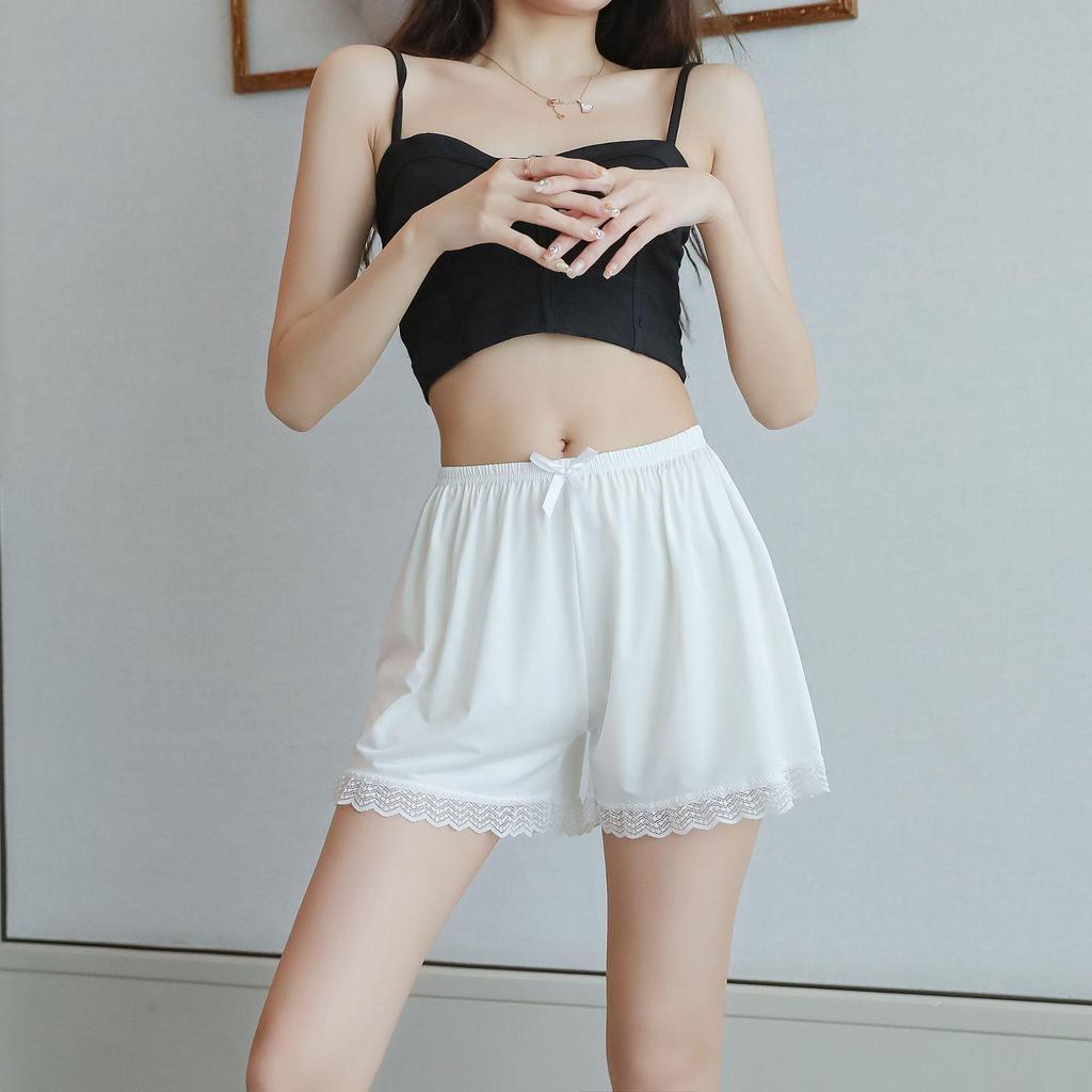 Women's High-Waisted Lace Safety Leggings: Non-Curling, Anti-Exposure, Summer Outdoor Wear