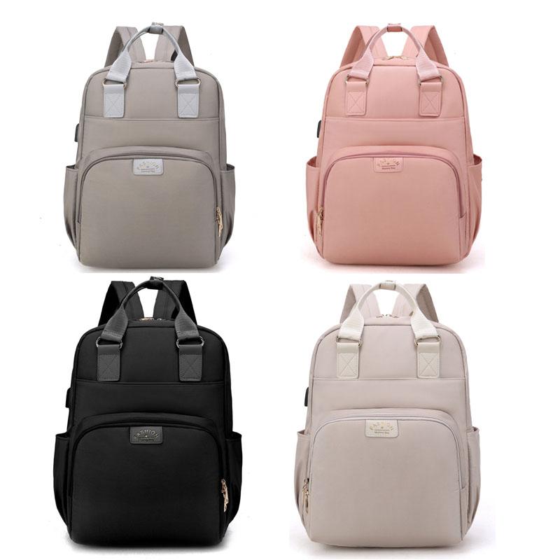 Mummy Bag Usb Diaper Bag Baby Care Large Capacity Mom Backpack Mummy Maternity Wet Bag Waterproof Baby Pregnant Bag Nappy Bag
