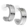 [Fefe] Fe-fe X Phiten [Special Edition] Phiten Titanium Hoop Stud Earrings (2-Piece Set) for Both Ears, Sports, Health, and Hypoallergenic