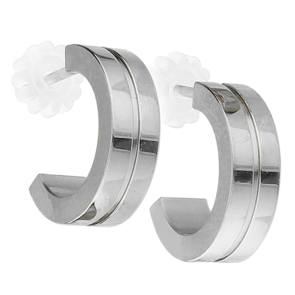 [Fefe] fe-fe x phiten [Special Edition] Phiten Titanium Hoop Stud Earrings (2-Piece Set) for Both Ears, Sports, Health, and Hypoallergenic