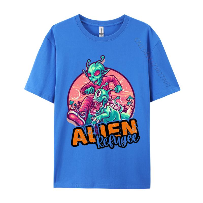 Design Tshirts Alien Refugee Tshirts Natural Cotton Unisex Tops Shirts Fashionable Tops Shirts Top Quality