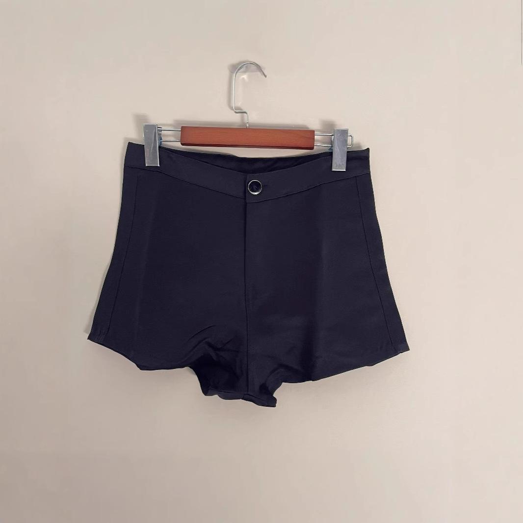 

Осенне-зимние утягивающие шорты с высокой талией, черно-белые, в стиле кэжуал L (~115 Jin)