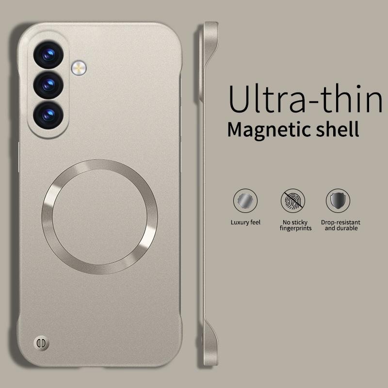 

Ультратонкий металлический магнитный чехол для Samsung Galaxy A17 A37 A57 Для Magsafe Безрамочный Охлаждающий Жесткий ПК Чехол Funda Galaxy A17