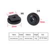 Metal Hot Shoe Mount Adapter 5/8-27 Male to 1/4 3/8 M6 Female Thread Screw Microphone Holder Converter for Mic Stand DSLR Camera Photography Accessory