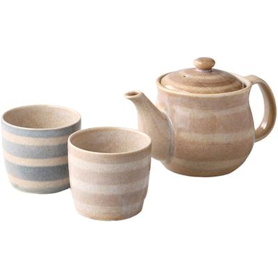 Dandan Tea W12 x x Mino Hecho en Japón Juego Ale-net, D17.5 H12cm, Cerámica, Ware,