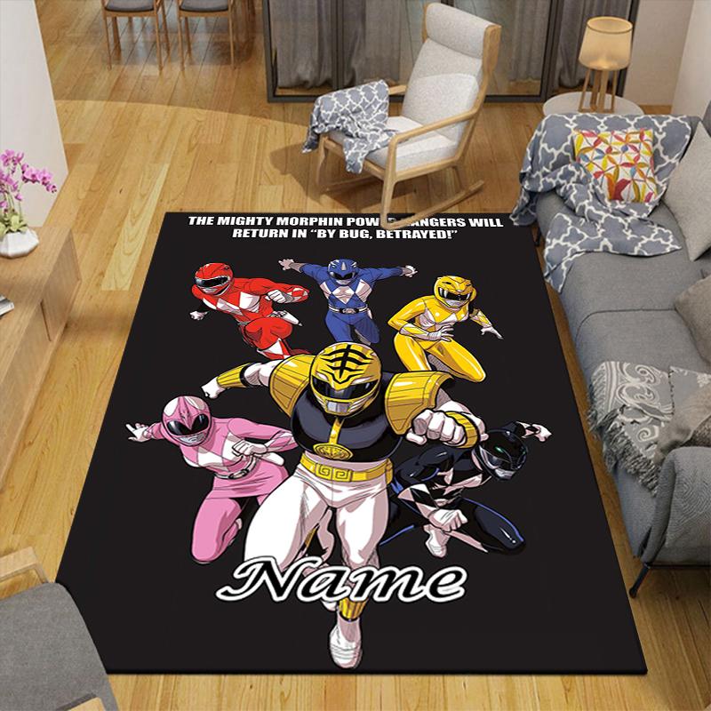Custom 1Pc Power Rangers Teamup Rug Office Carpet Indoor Outdoor Entrance Doormat Nonslip Soft And Comfortable Living Room D2915222