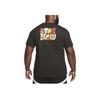 Nike Giannis Logo Graphic Print Crew Neck T-Shirt Men Tops Black FJ2316-010